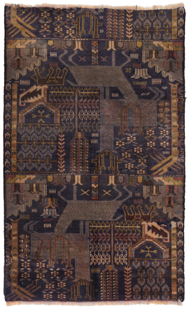 Tribal Baloch Rugs 4'2" X 2'5"