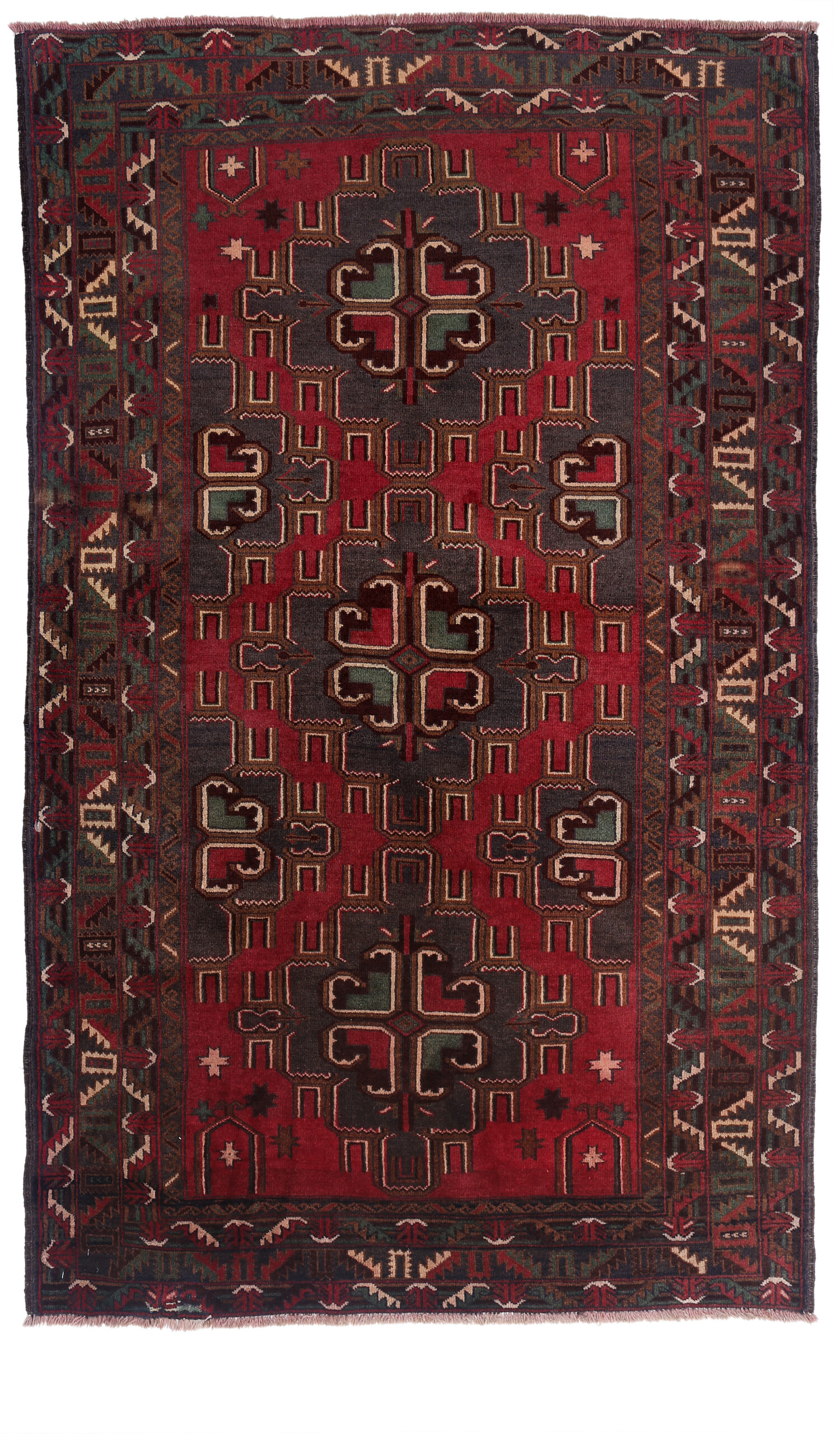 Tribal Baloch Rugs 6'2" X 3'8" - Image 3