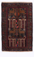 Tribal Baloch Rugs 4'6" X 3'