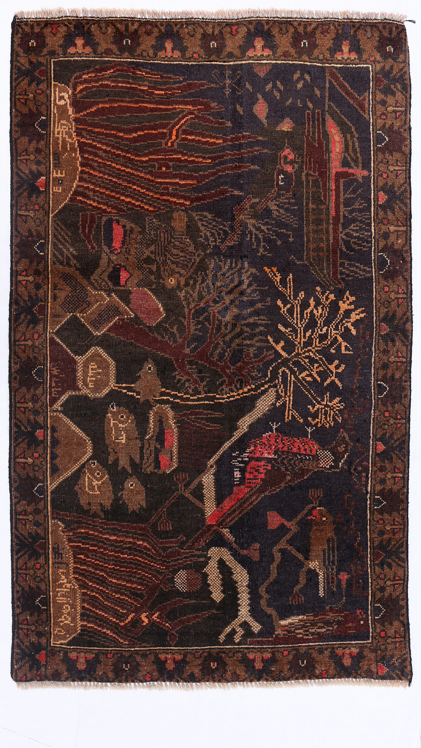 Tribal Baloch Rugs 4'5" X 2'7" - Image 3