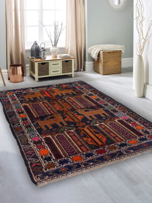 Tribal Baloch Rugs 4'6" X 2'8"